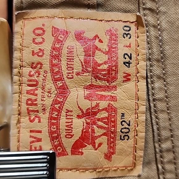 ♤HP♡ NWOT Levi's: 502™ Taper Jeans Levi’s, Otter (Brown) Stretch, 42x30 - Picture 4 of 8